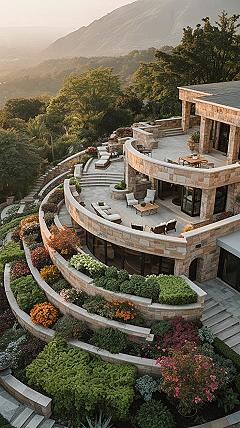 Stone Base House Exterior: Backyard Landscaping Inspiration