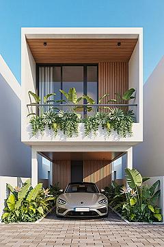 Tropical Modern House Elevation: Your Dream Oasis Awaits