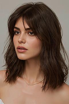 Cool Girl Haircut: Soft Layers & Curtain Bangs for a Chic Look