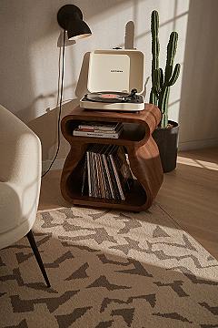 Cozy Retro Modern Record Player Corner for Home Offices