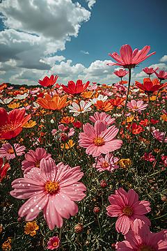 Vibrant Spring Flower Landscapes for Your Home Screen