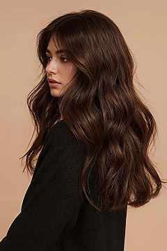 Chic Butterfly Haircut for Long Straight Hair with Bangs