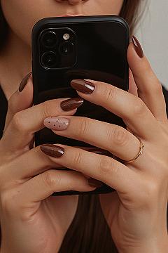 Power Polish Autumn Nail Designs: Short Almond Mani Trend