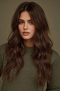 Effortless Long Layers: Gorgeous Brown Hair Inspiration for Women