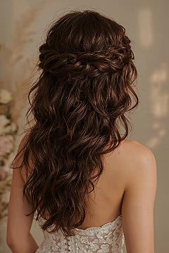 Timeless Bridal Half Updo: Elegant Wedding Hair Inspiration 2024