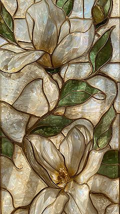 Elegant Stained Glass Flower Wallpaper: Pretty iPhone Backgrounds