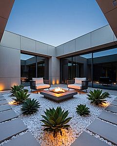 Modern Pebble Garden Ideas for Minimalist Backyard Bliss