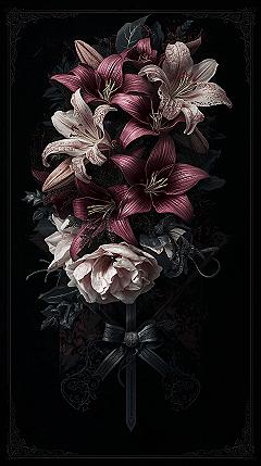 Coquette Black & Pink Emo Aesthetic Wallpaper for iPhone