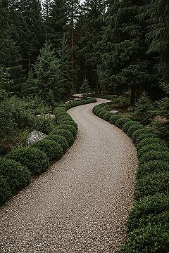 Serene Evergreen Forest Garden Design Ideas