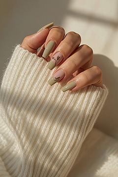 Enchanting Green & Pink French Tips: Spring Nail Art Inspiration