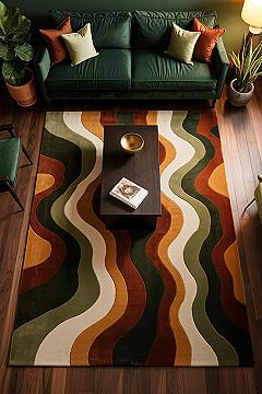 Ultimate Abstract Rug: Modern Living Room Magic in 2024