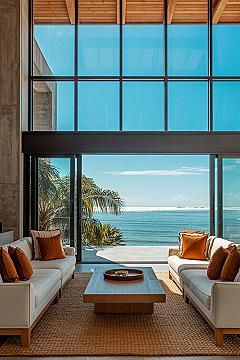 Modern Beachfront Living Rooms: Luxury Home Designs for Coastal Bliss