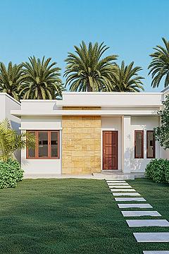 Charming Indian Style Modern Single Floor House Exterior