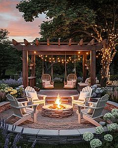 Dreamy Cottage Fire Pit Ideas for Cozy Backyard Oases