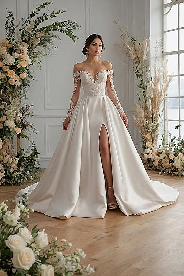Satin’s Smooth Drape With Delicate Lace Accents