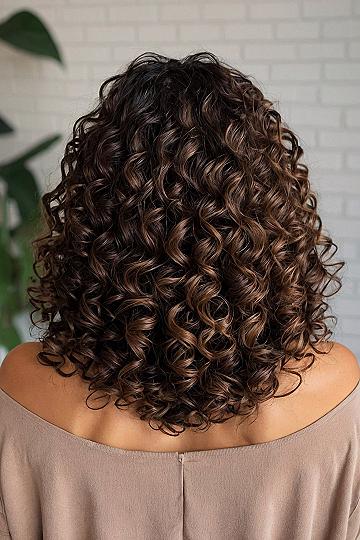 Cascading Curls in Rich Chocolate Tones