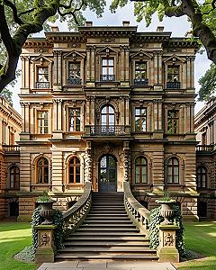 Majestic Neoclassical Mansion: Timeless Grand Old House Aesthetic