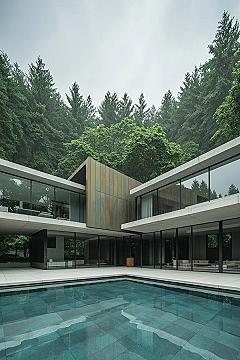 Cantilevered Dream: Futuristic Nature-Integrated Home Design