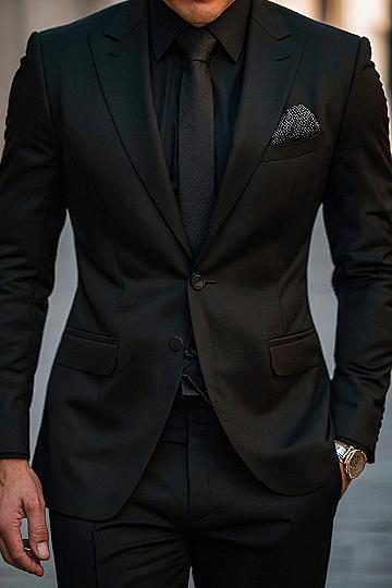 Mastering the Monochromatic Black Suit Style