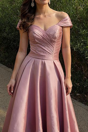 Styling Off-the-Shoulder Satin Gowns for Special Events