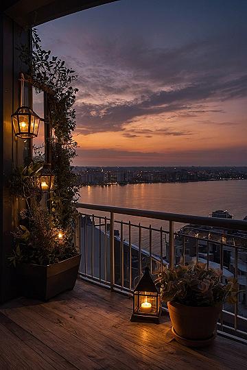 Creating a Warm Aesthetic on Your Balcony at Dusk