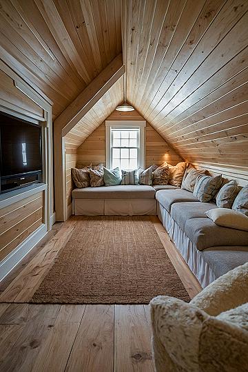 Designing a Cozy L-Shaped Attic Sectional Layout