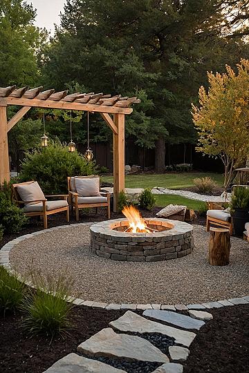 Creating a Defined Circular Fire Pit Patio