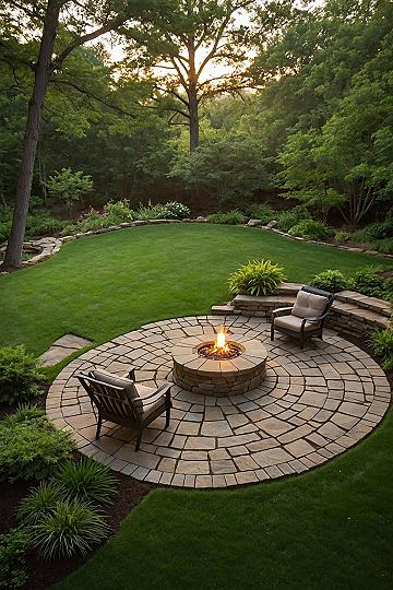 Creating a Circular Stone Fire Pit Patio in Your Yard