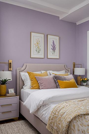 Styling a Soft Lilac Wall Palette in Your Bedroom