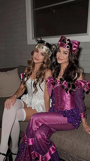 Dressed as Sharpay and Ryan from High School Musical
