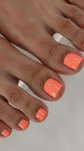 Bright Melon Orange Beach Pedicure Basics