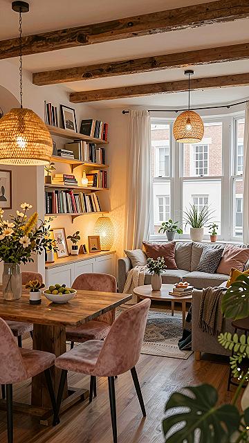 Adding Warm Woven Pendant Lighting to Small Living Spaces