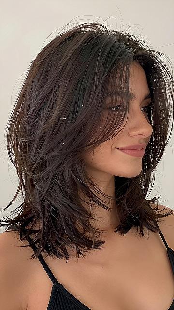 The Choppy Layered Shag Haircut