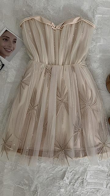 Choosing a Strapless Homecoming Dress with Sparkle Details