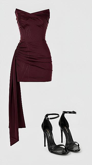 Styling a Structured Burgundy Mini Dress for Formal Events