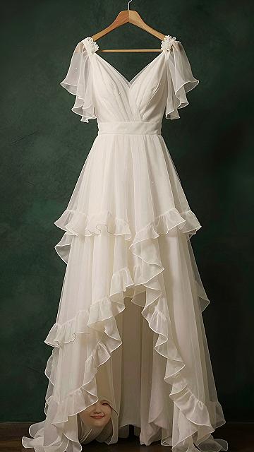 Choosing a High-Low White Chiffon Dress