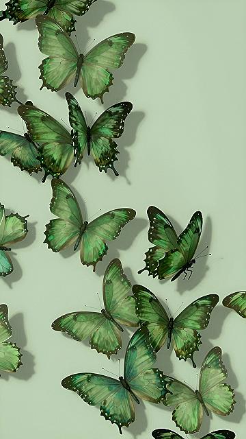 Creating Dimensional Wall Displays With Sage Green Butterflies