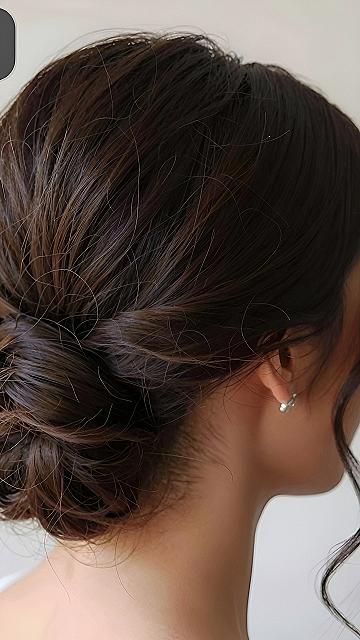 Twisted Side Sections For A Low Chignon