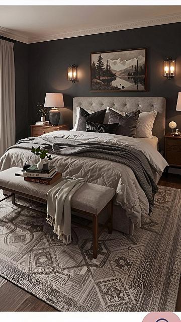 Creating a Cozy Sleep Space with Dark Charcoal Walls