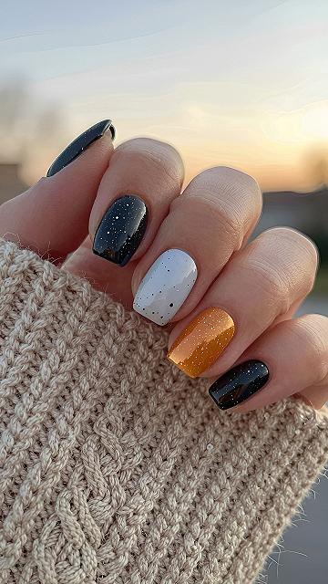 Try Speckled Halloween Nails for Simple October Style