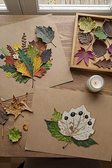 Creating Leaf Collages on Paper