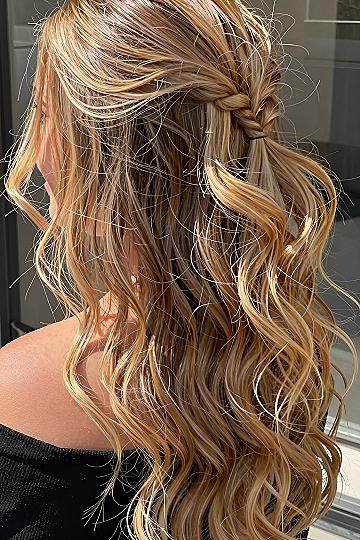 Half Up Twisted Style for Medium Hair