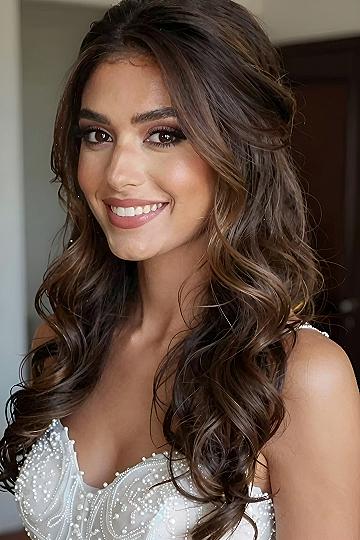 Half Up Half Down Waves for Brides
