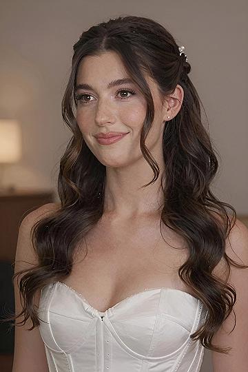 Half Up Half Down Soft Waves For Your Wedding
