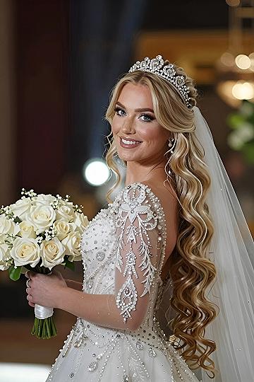 Choosing a Royal Crown Tiara for Long Hair