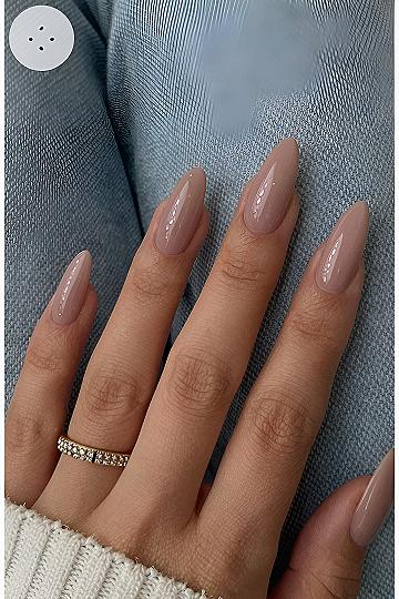 The Classic Almond Nail Shape in Neutral Pink