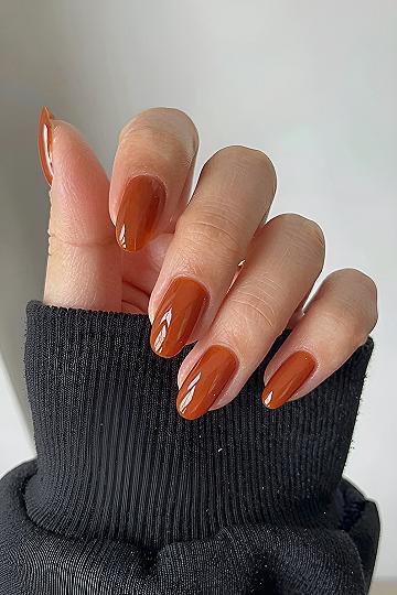 Choosing Solid Glossy Burnt Orange Polish for Fall