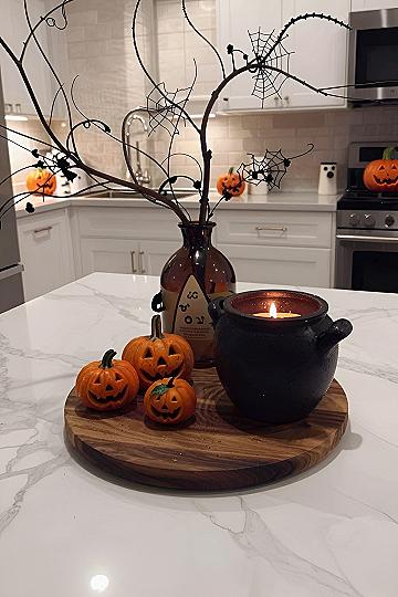 Creating a Simple Jack O Lantern Tray Centerpiece