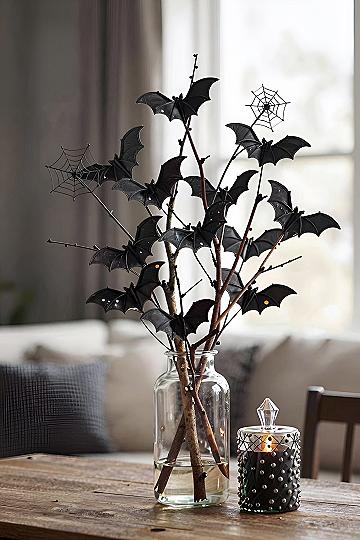Creating a Spooky Branch and Bat Halloween Centerpiece