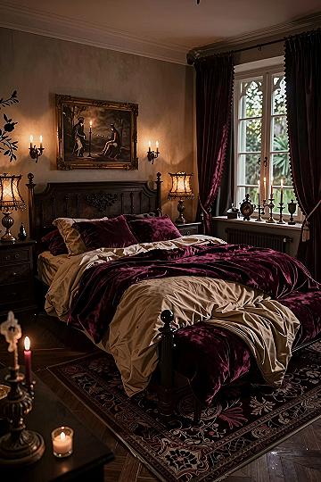 Deep Jewel Tone Velvet Bedding